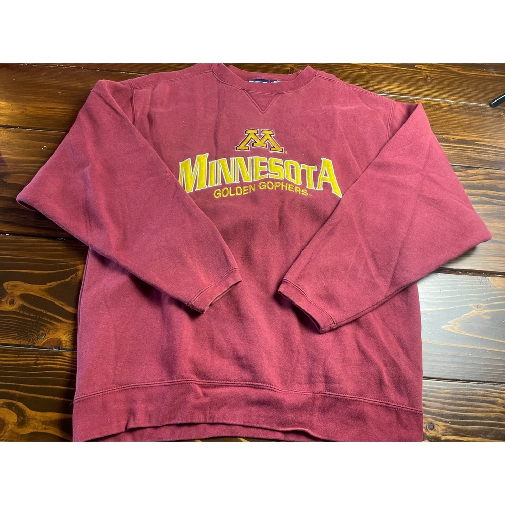 Varsity Athletic Sweater, Men's Size Large, Maroon, Pullover, NCAA MN Gophers